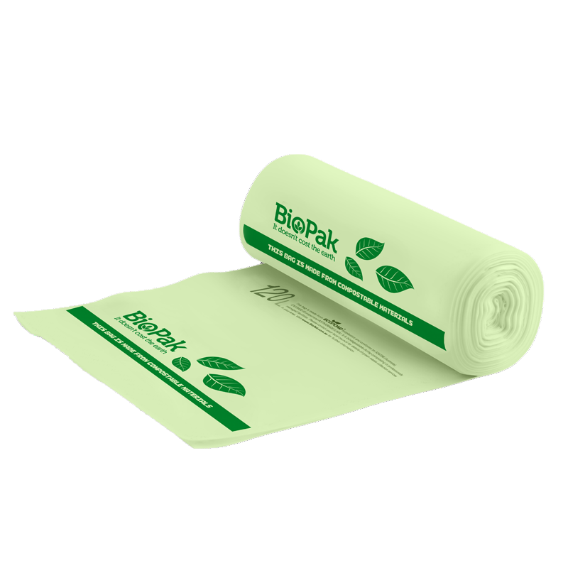 1 x Roll Of 120L Bioplastic Bin Liner Bags Compostable Bag (12 Liners)