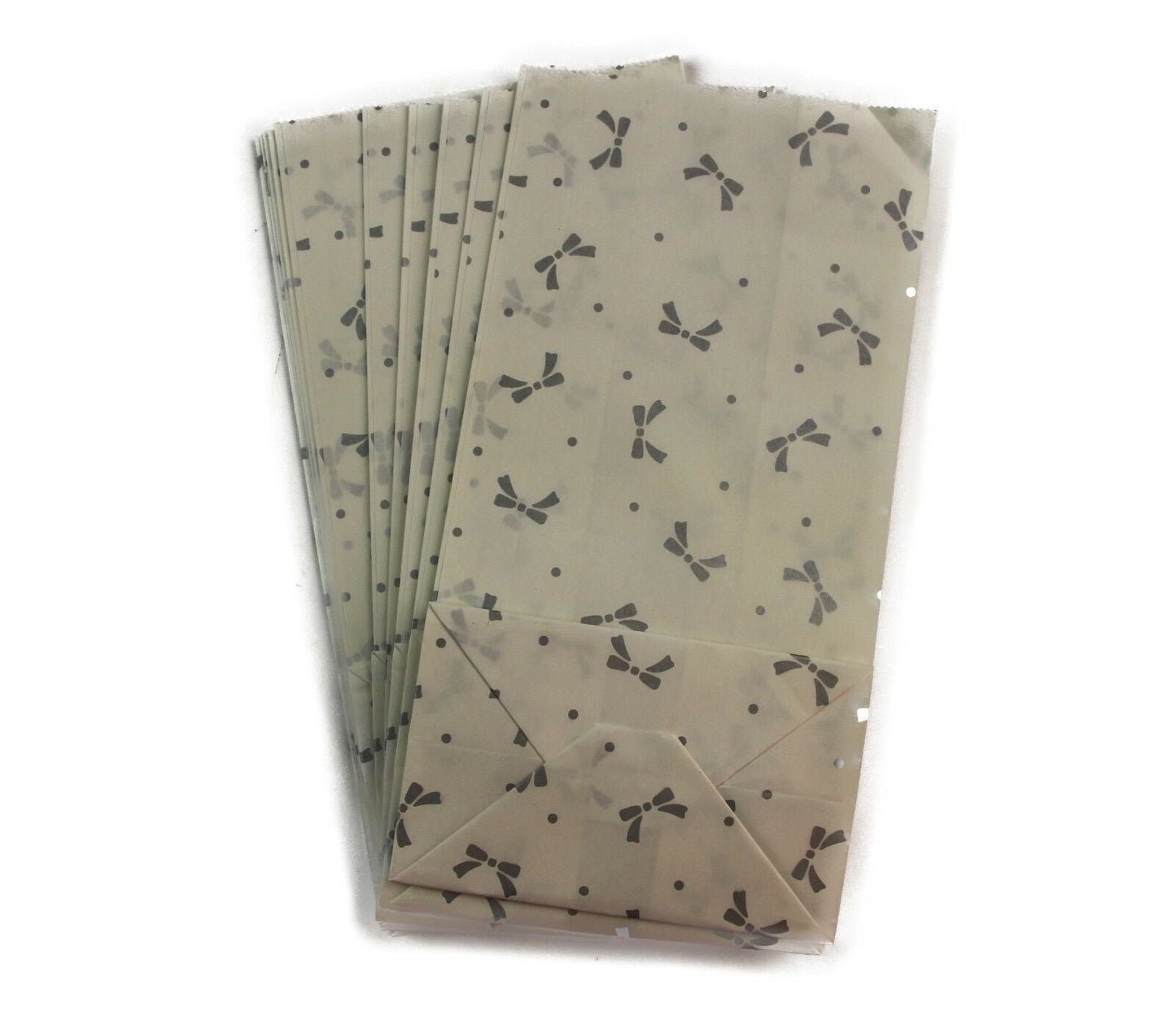 10 Paper Lolly Bags Bag Wedding Birthday Favour Favours Gift Kraft Black Bows