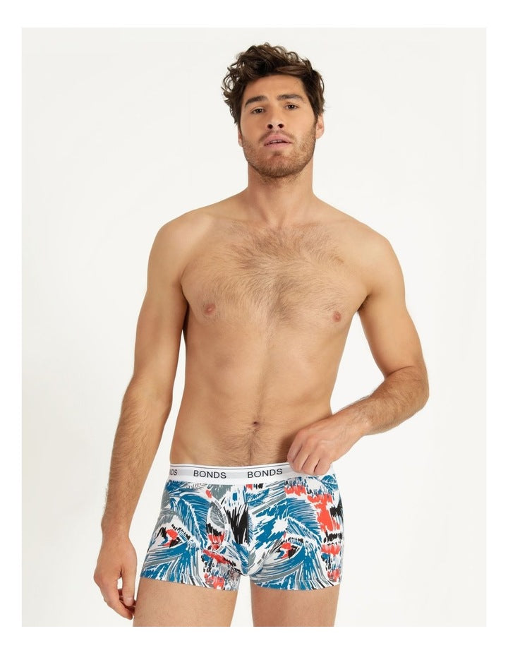 10 x Mens Bonds Guyfront Trunks Underwear Undies Multicoloured Leaves