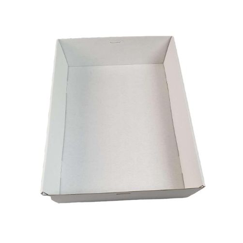 10 x White Disposable Catering Grazing Boxes Trays With Clear PET Lids