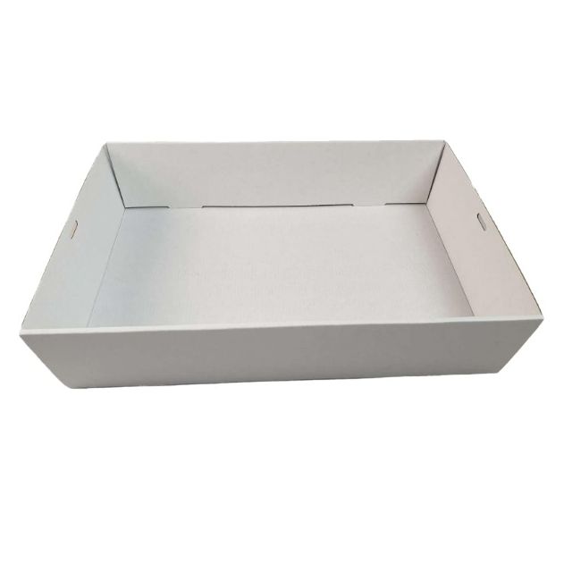 10 x White Disposable Catering Grazing Boxes Trays With Clear PET Lids