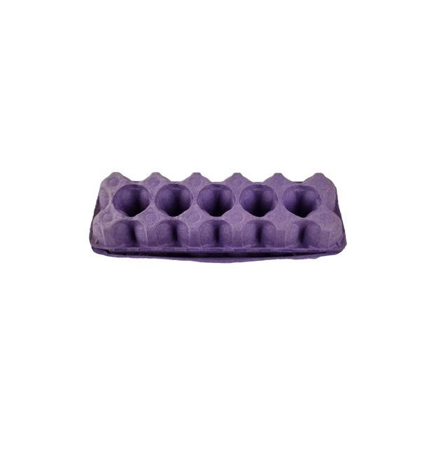 100 Recyclable 12-Egg Egg Cartons Full Dozen - Brown / Charcoal / Green / Purple