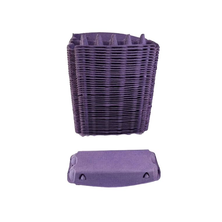 100 Recyclable 12-Egg Egg Cartons Full Dozen - Brown / Charcoal / Green / Purple