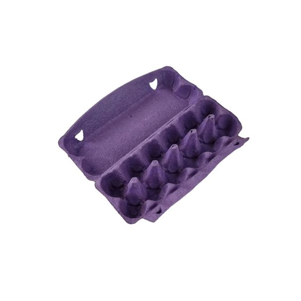 100 Recyclable 12-Egg Egg Cartons Full Dozen - Brown / Charcoal / Green / Purple