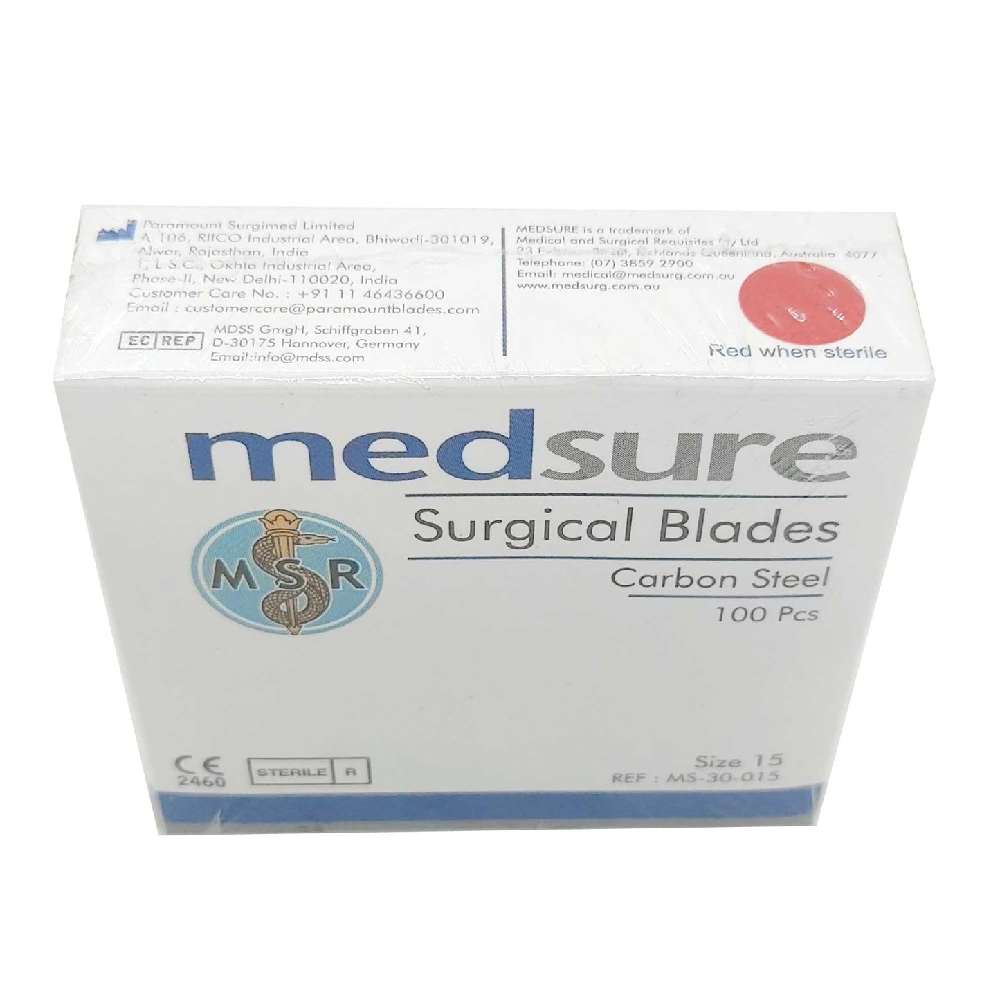 100 Surgical Scalpel Blades Size 15 Sterile Carbon Steel Disposable Sealed