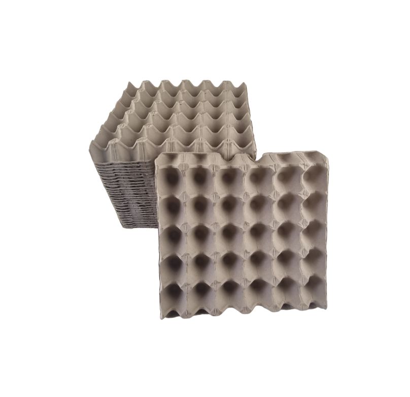 100 X Brown Pocket Egg Trays Cardboard Fillers For 30 Eggs