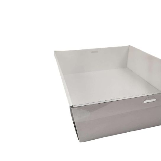 100 X Large White Disposable Catering Grazing Boxes Trays With Clear PET Lids
