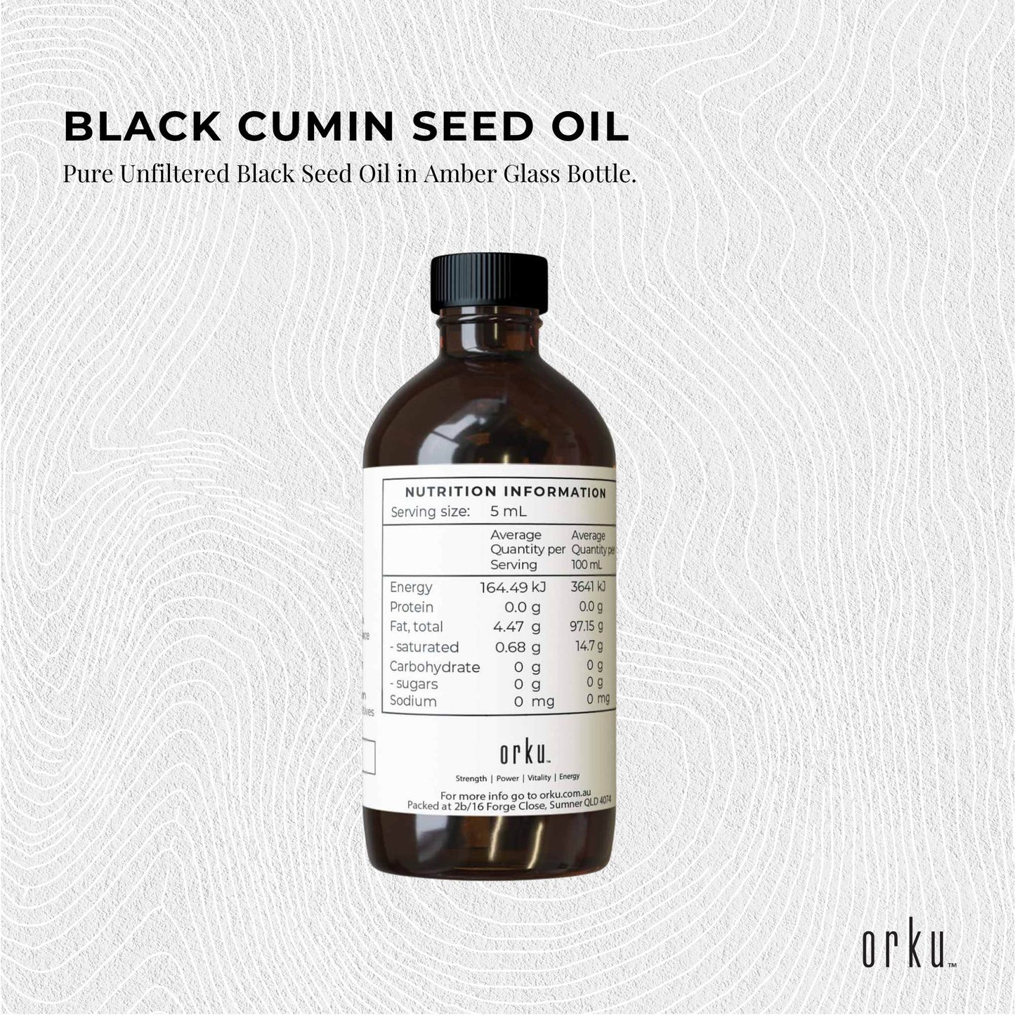 100ml Pure Black Seed Oil - 100% Ethiopian Nigella Sativa Cumin Cold Pressed