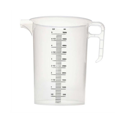 10x 5L Measuring Jug Heavy Duty Clear Plastic Propylene Food Grade BPA 5 Pro-Jug