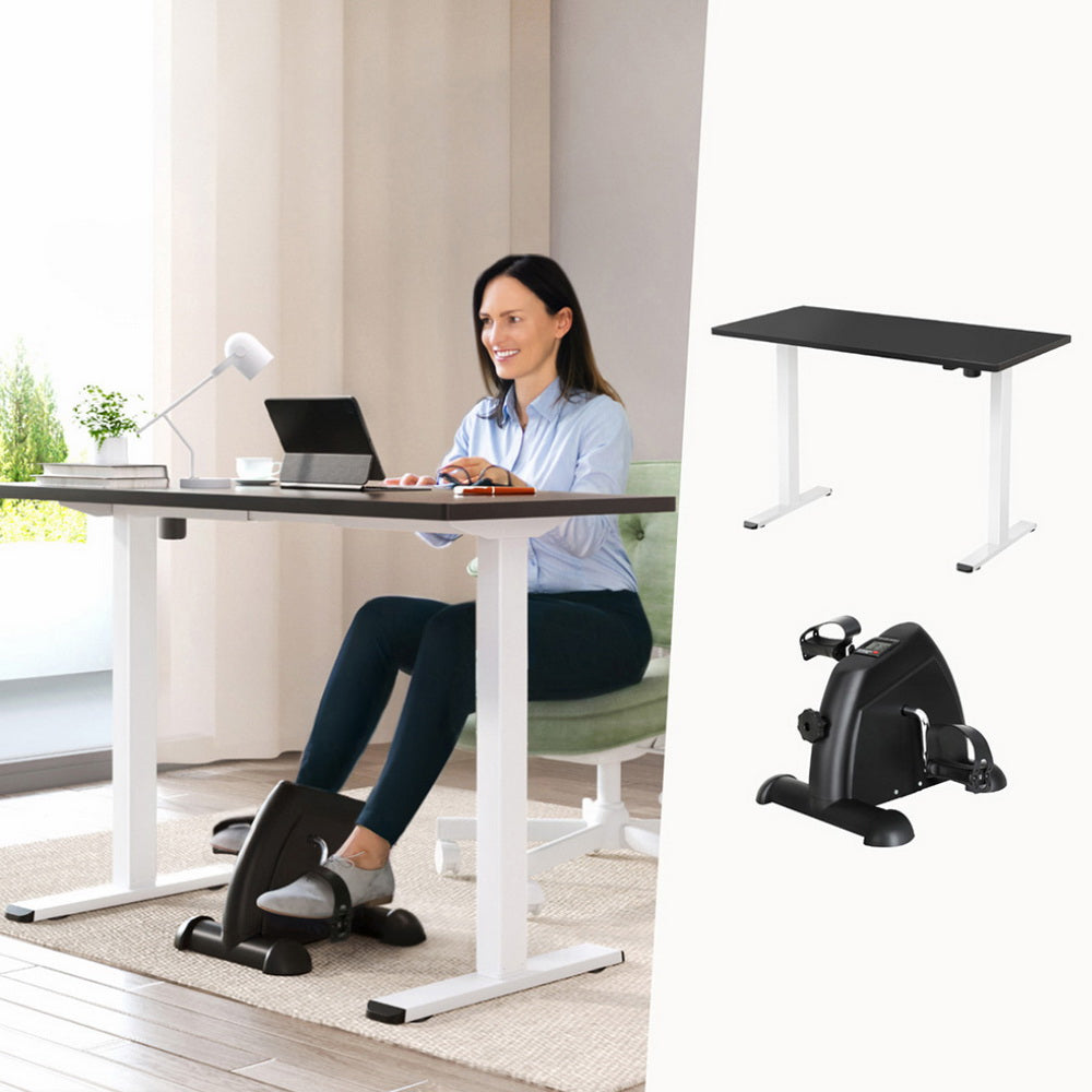 140cm Artiss Electric Standing Desk with Mini Pedal Exercise Bike Home Office