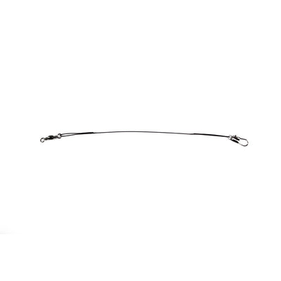 180 X Black Fishing Stainless Steel Leaders With Snap & Swivles 6"Long Tackle