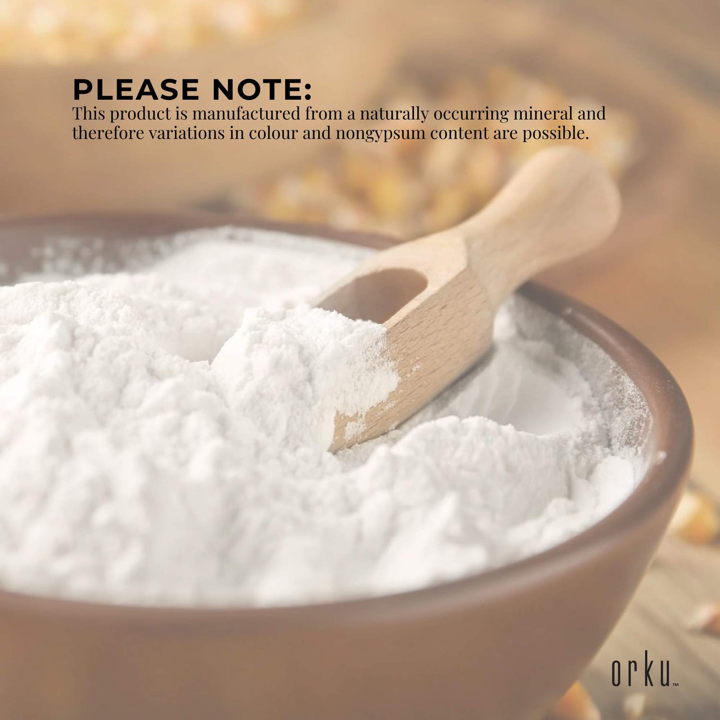 1Kg Calcium Sulphate Gypsum Powder Bucket- Food Grade Hydrous Sulfate