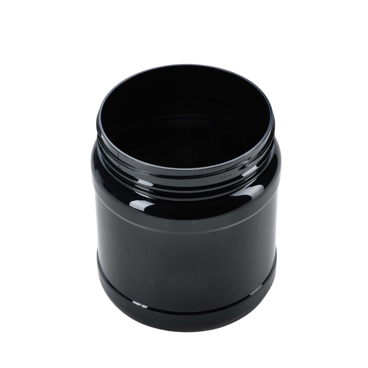 1.5L Wide Mouth Plastic Jars and Lids Black - Empty Protein and Powder Tubs