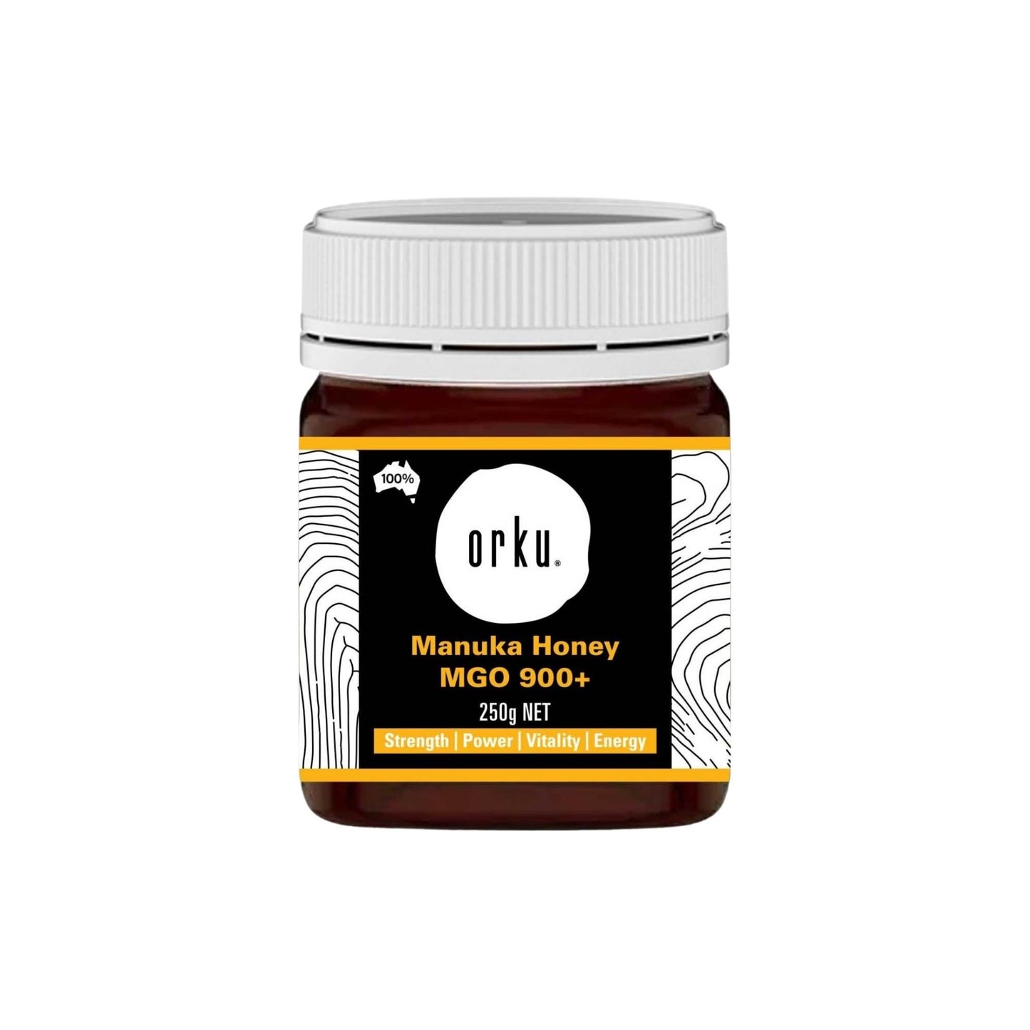 Orku 250g MGO 900+ Australian Manuka Honey - 100% Raw Natural Pure Jelly Bush