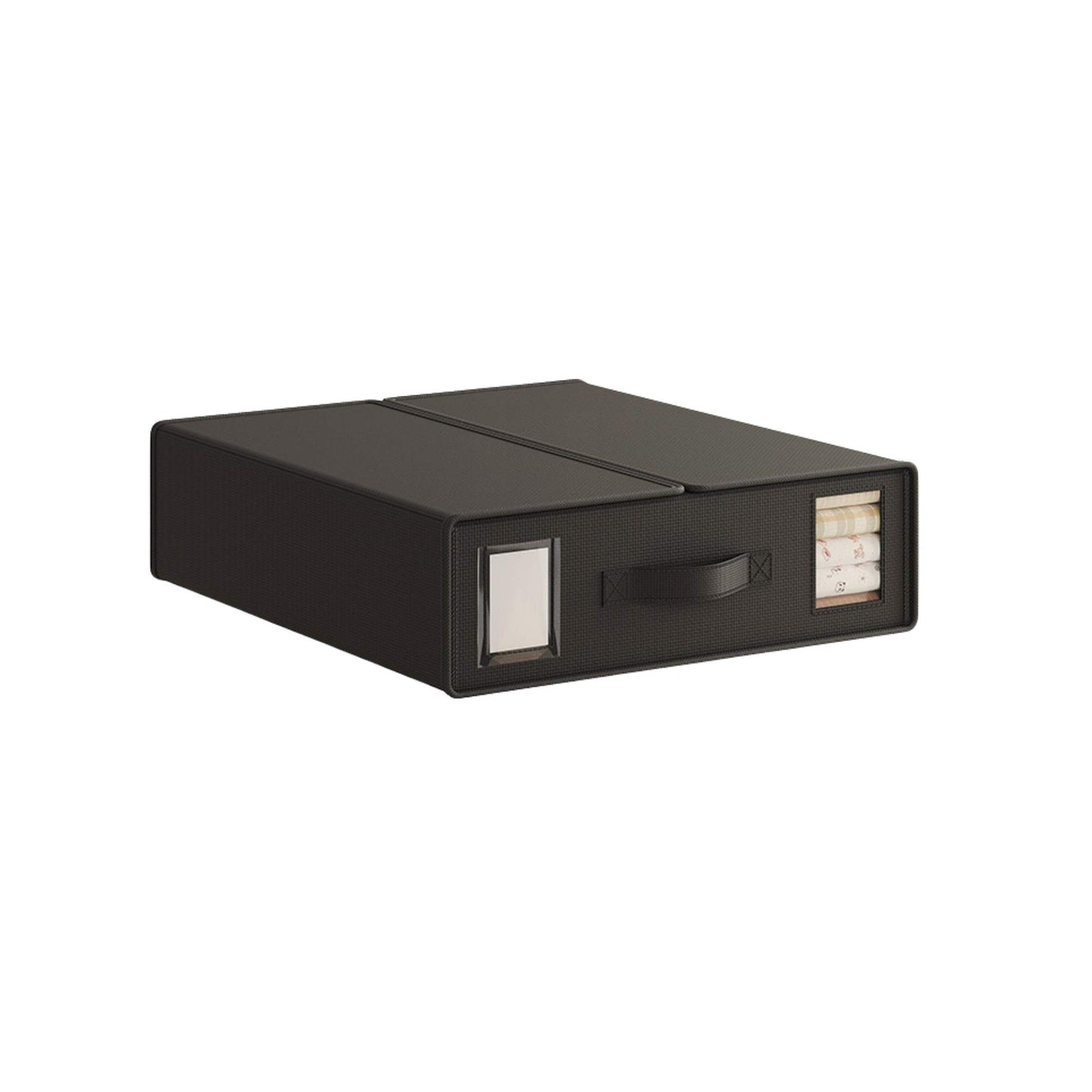 1x Kitchee Foldable Bed Sheet Storage Box – Linen & Closet Organiser Black