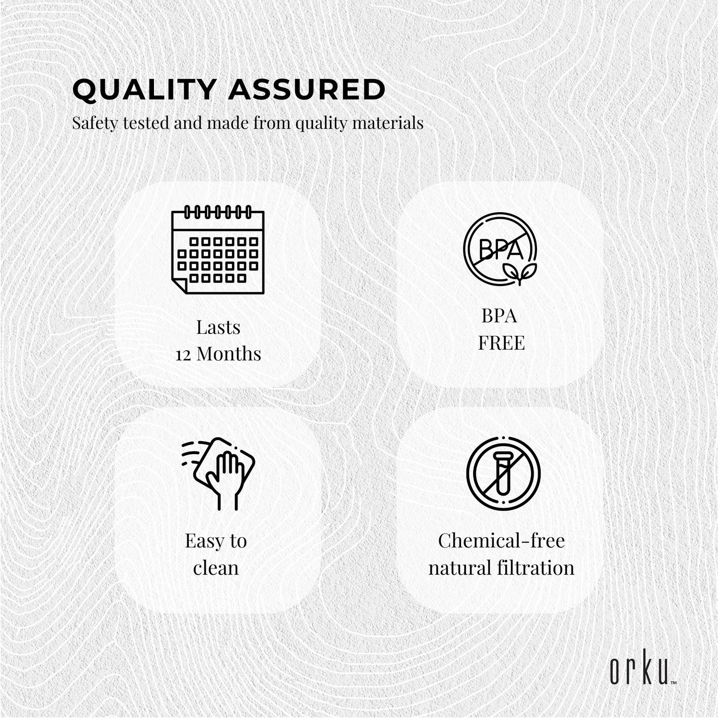 Orku Ceramic Dome Filter Cartridge Replacement for 8-Stage Benchtop Systems