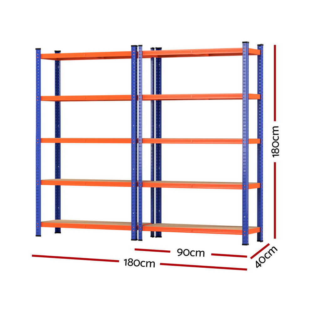2 x 1.8M Giantz Garage Shelving Warehouse Rack