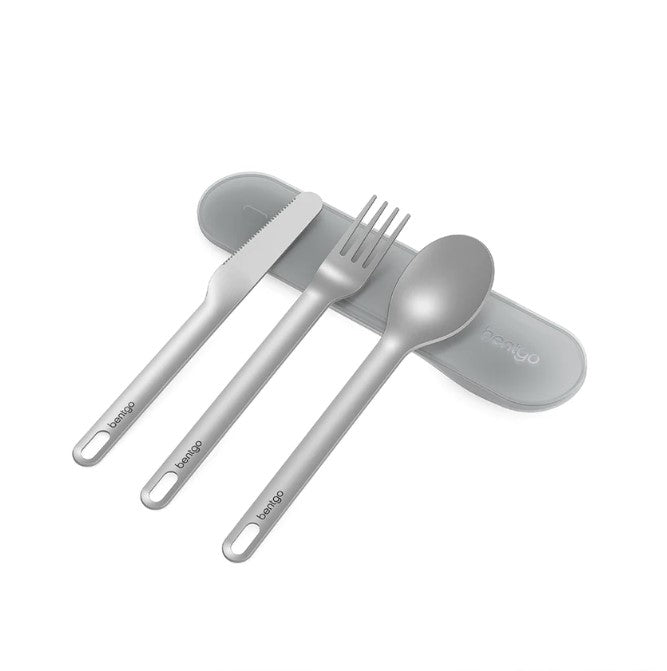 2 x Bentgo Ss Utensil Set Cutlery Grey