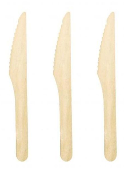 200 X Disposable Wooden Cutlery Bulk Bamboo Party 160mm - Spoons/Knives/Forks