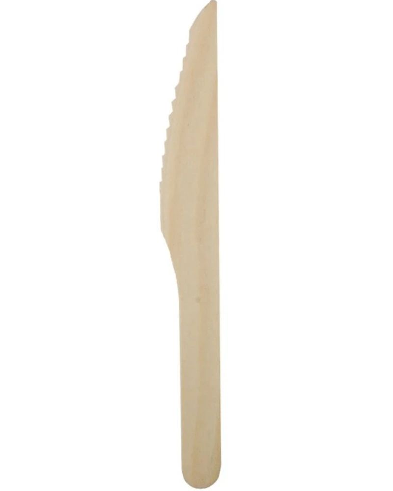 200 X Disposable Wooden Cutlery Bulk Bamboo Party 160mm - Spoons/Knives/Forks