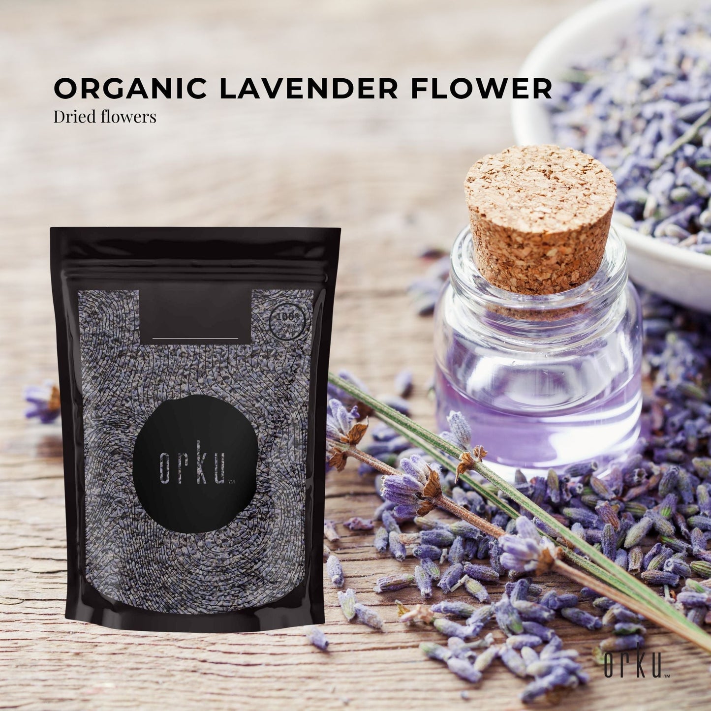 250g Organic Lavender Flower - Dried Fragrant Lavendula Angustifolia