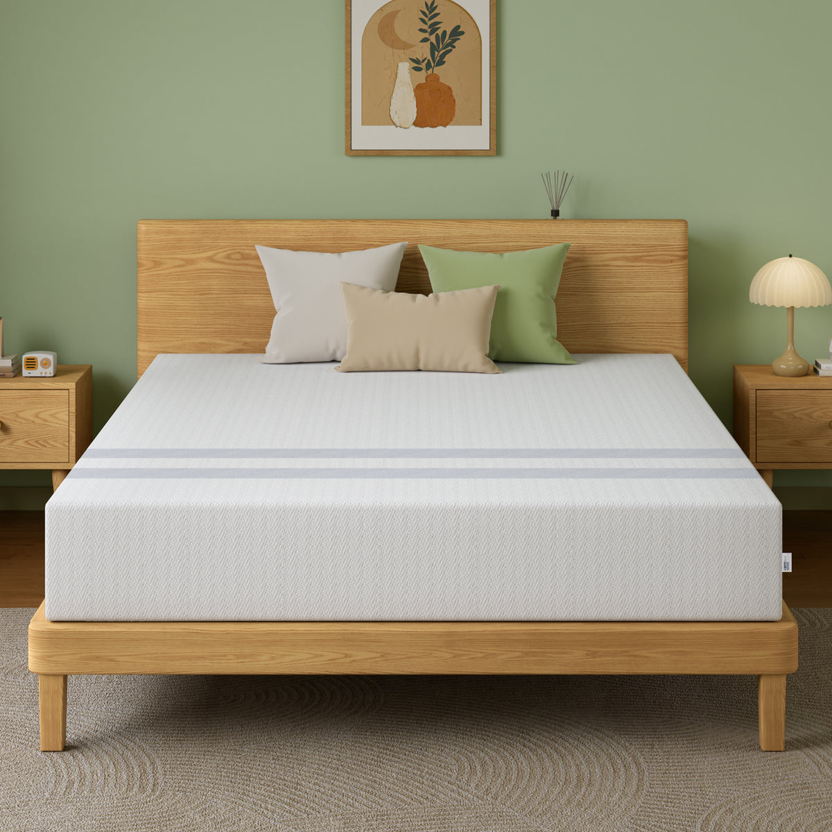 25cm Double Reversible Gel Memory Foam Mattress BedStory Medium & Firm