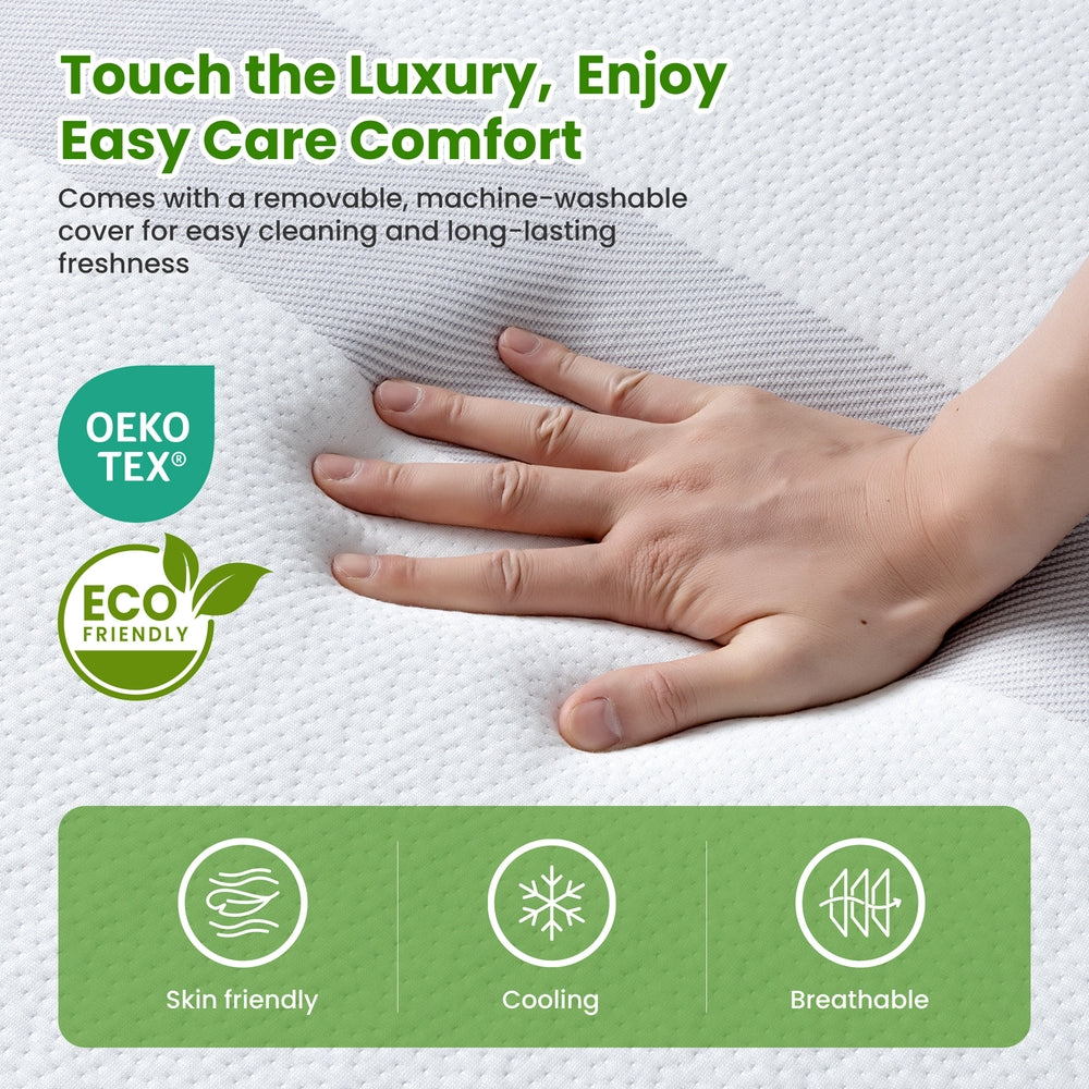 25cm King Single Reversible Gel Memory Foam Mattress BedStory Medium & Firm