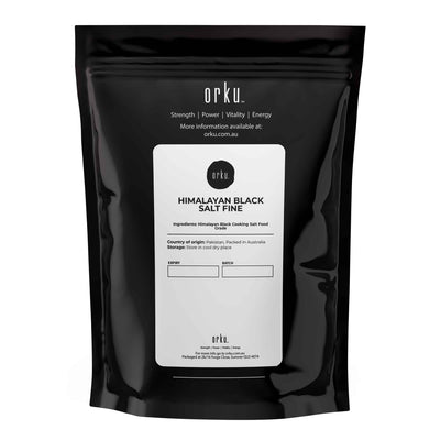 2Kg Fine Black Salt Himalayan - Table Grain Vegan Edible Egg Kala Namak Bag