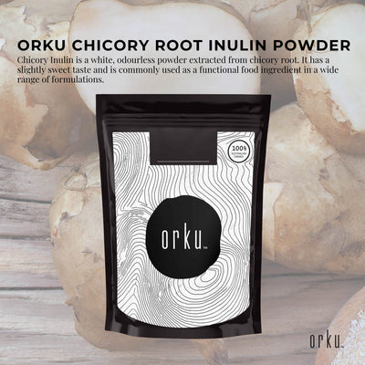 Orku 1Kg Chicory Root Inulin Powder - Unflavoured Food Ingredient