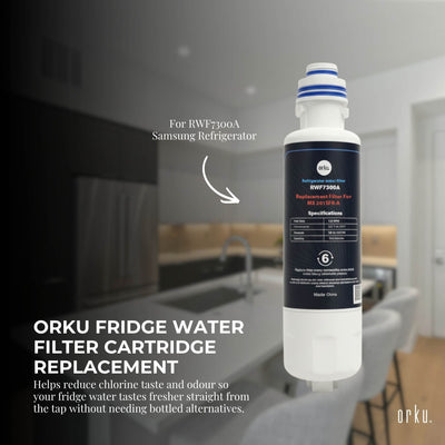 Orku Fridge Water Filter Cartridge Replacement for RWF7300A Samsung Refrigerator