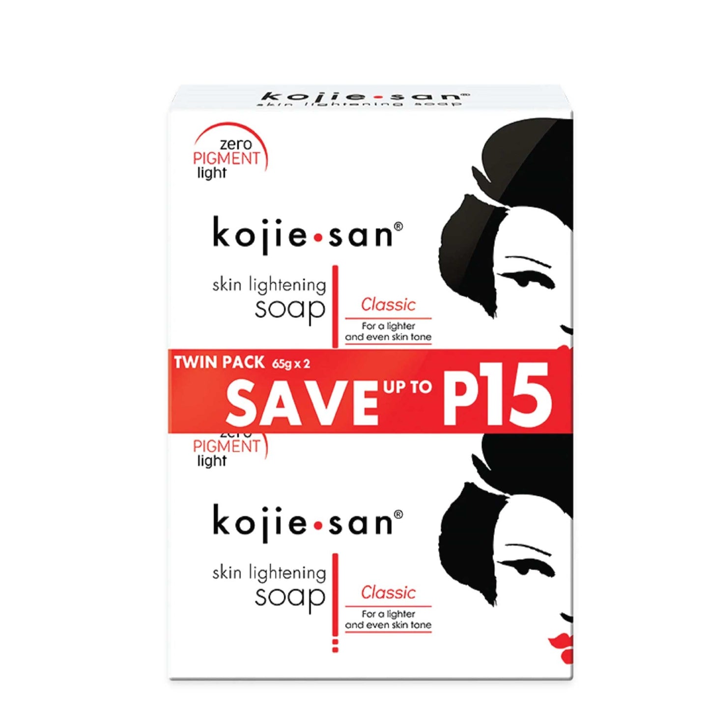2x 65g Kojie San Soap Bar - Original Kojic Acid Bars