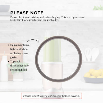 2x Grey Gasket Seal Ring Compatible with Nutribullet 600 900 1200W 90mm