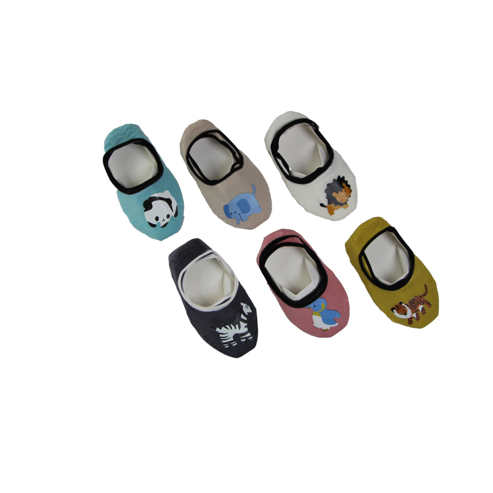 3 Pairs X Baby Kids Toddler Footlets Animals Boys Girls Cotton Anti Slip Socks