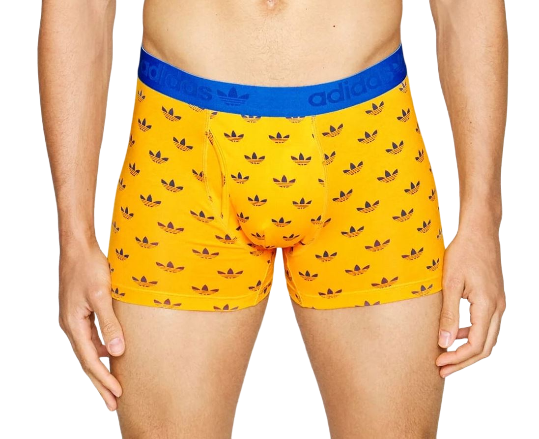 3 x Adidas Mens Multi Coloured Trunks Cotton Comfort Flex Everyday Underwear