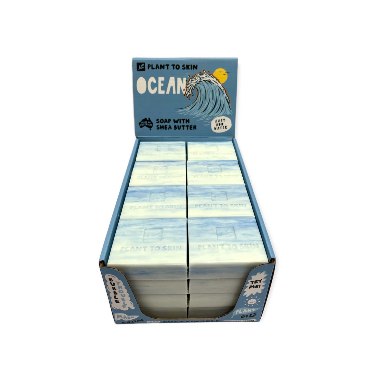 32x 100g Plant Oil Soap Ocean Scented - Pure Natural Vegetable Bar