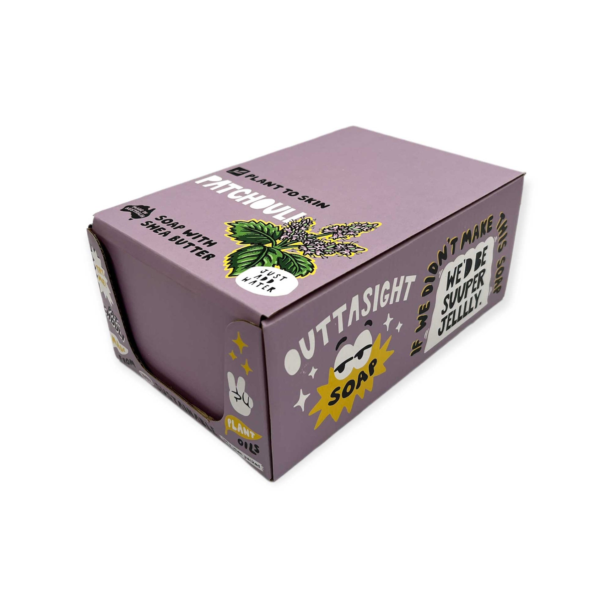 32x 100g Plant Oil Soap Patchouli Scented - Pure Natural Vegetable Bar