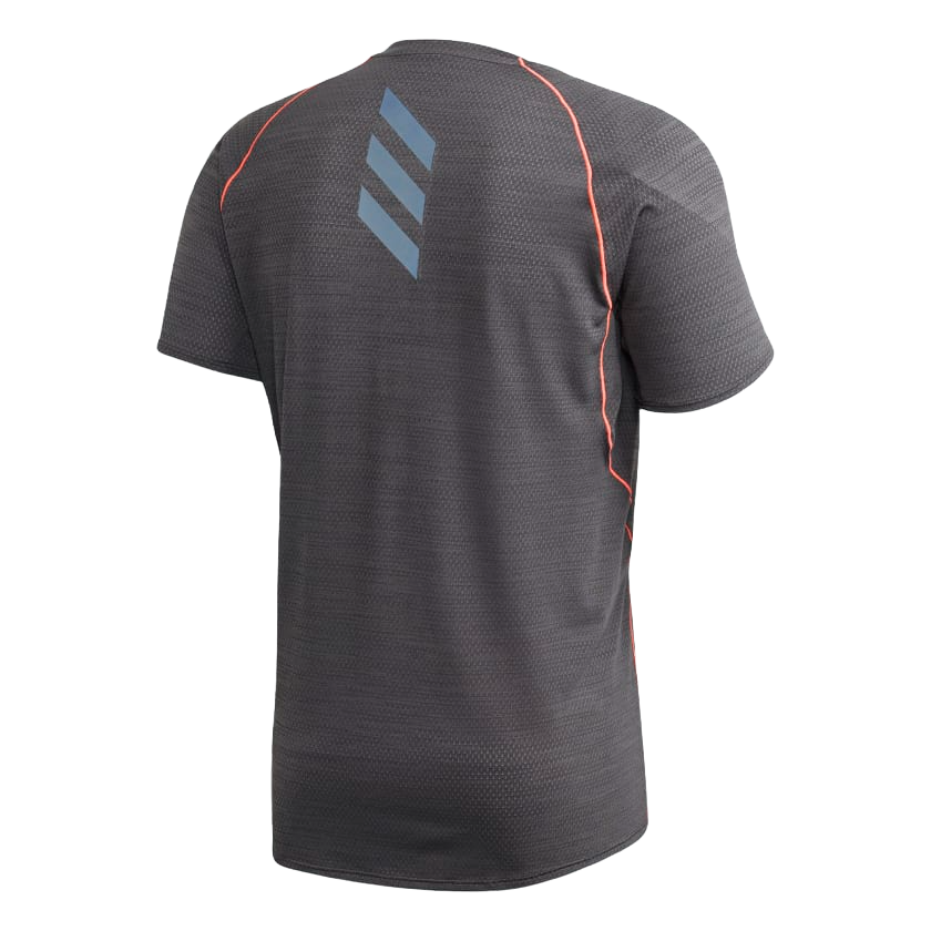 4 x Adidas Mens Solid Grey Runner Athletic Comfy Tee T-Shirt