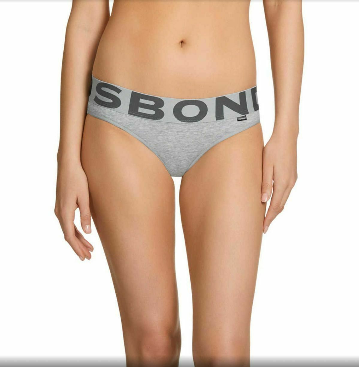 4 x Bonds Hip-Hanger Underwear Womens Black Grey Panties Undies