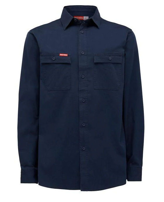 4 x Mens Hard Yakka Heritage Workers Long Sleeve Shirt Workwear Ink Y04425