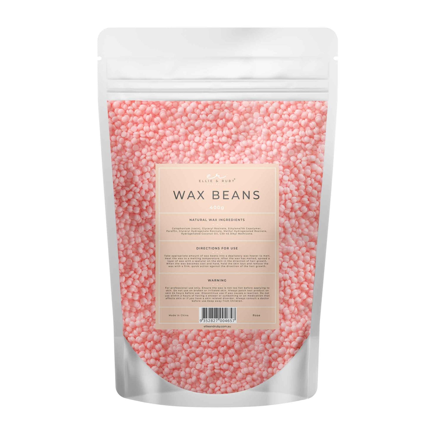400g Hard Wax Beans - Brazilian Waxing Beads Bag Stripless Bikini Hair Removal