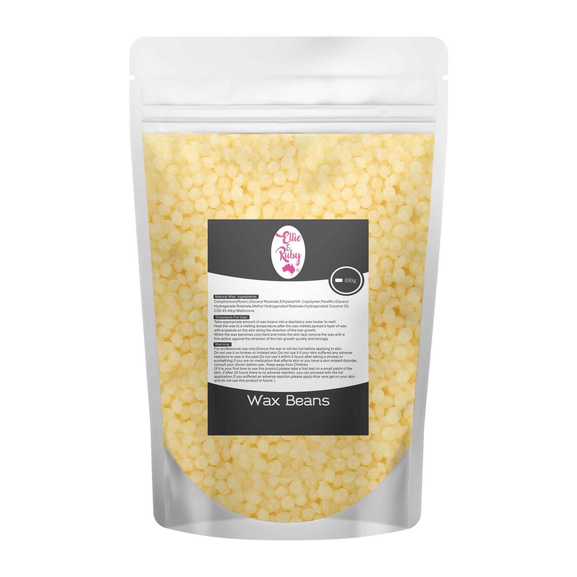 400g Hard Wax Beans - Brazilian Waxing Beads Bag Stripless Bikini Hair Removal