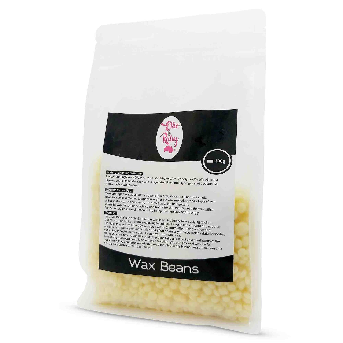 400g Hard Wax Beans - Brazilian Waxing Beads Stripless Bikini Hair Removal