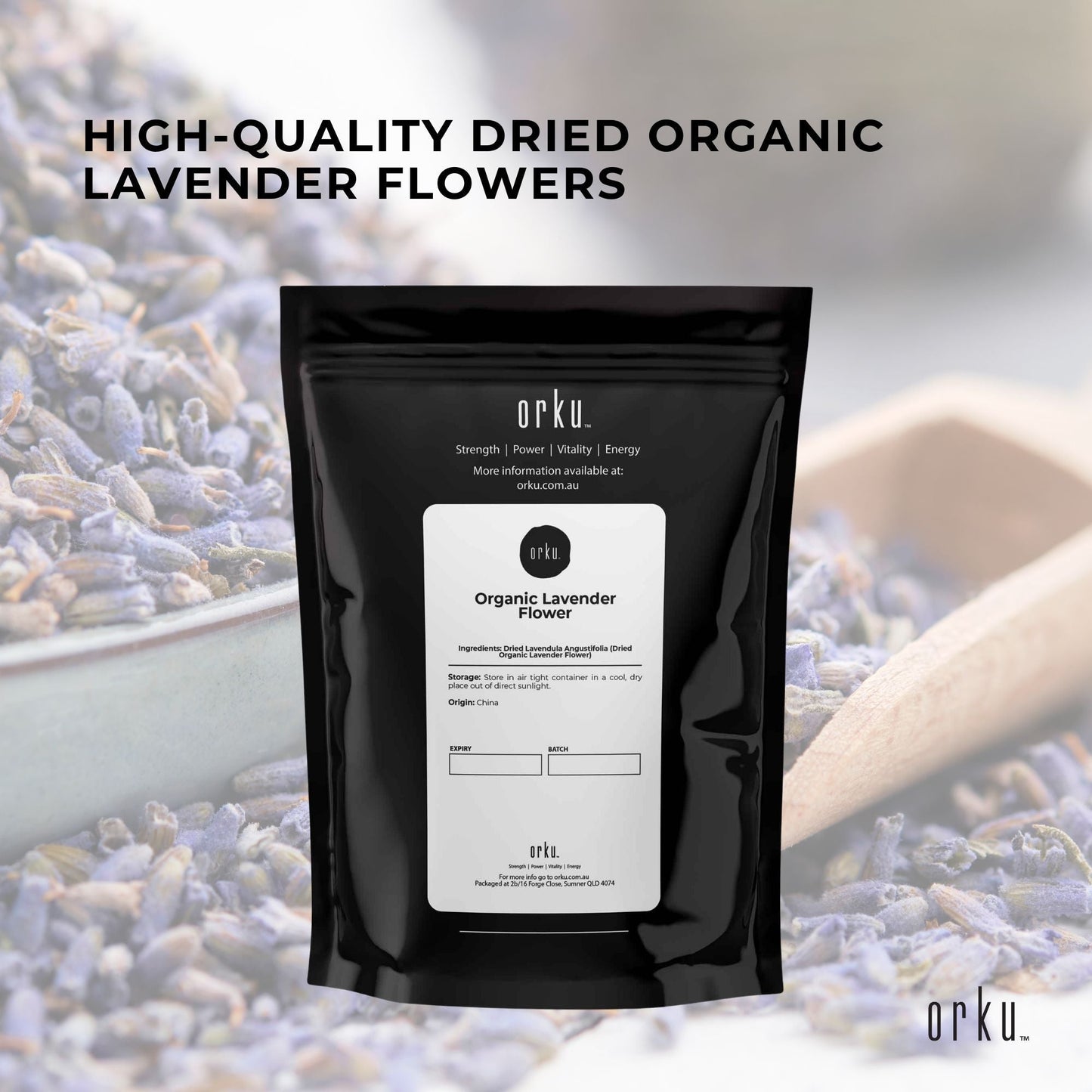 400g Organic Lavender Flower - Dried Fragrant Lavendula Angustifolia
