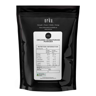 400g Organic Wheatgrass Powder - 100% Pure Wheat Grass Leaf Superfood