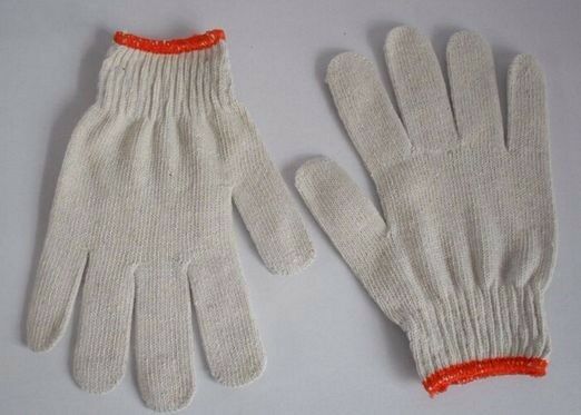 48 Pairs Pack X White Red Work Poly/Cotton General Purpose Elastic Yarn Gloves