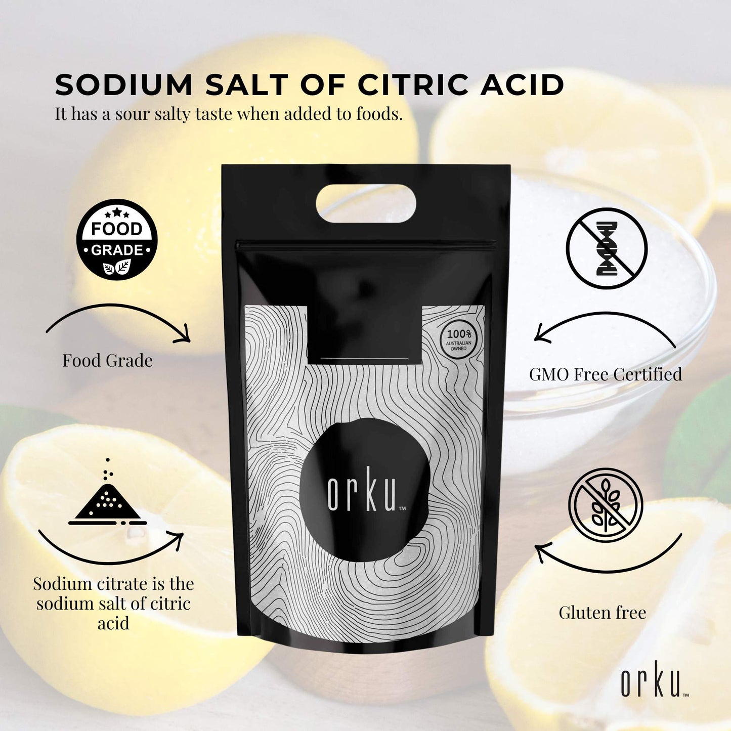 5Kg Sodium Citrate Powder - Trisodium Food Grade Salt Acid Preservative