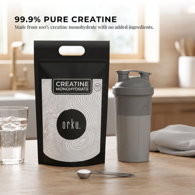 Orku Creatine Monohydrate Powder 200 Mesh Micronised 99.9% Pure