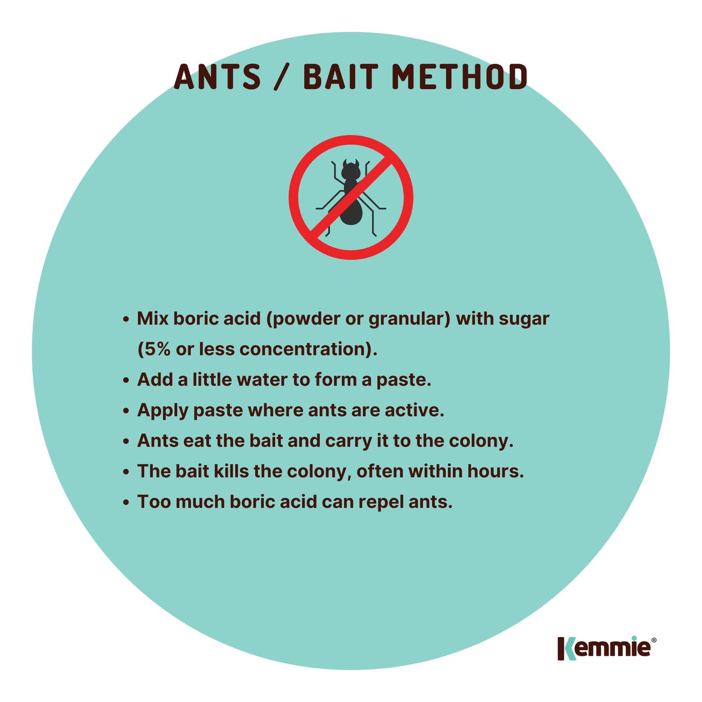 4.9Kg Boric Acid Powder Bucket 99.9% Pure Fully Soluble Granule Pest Ant Roaches