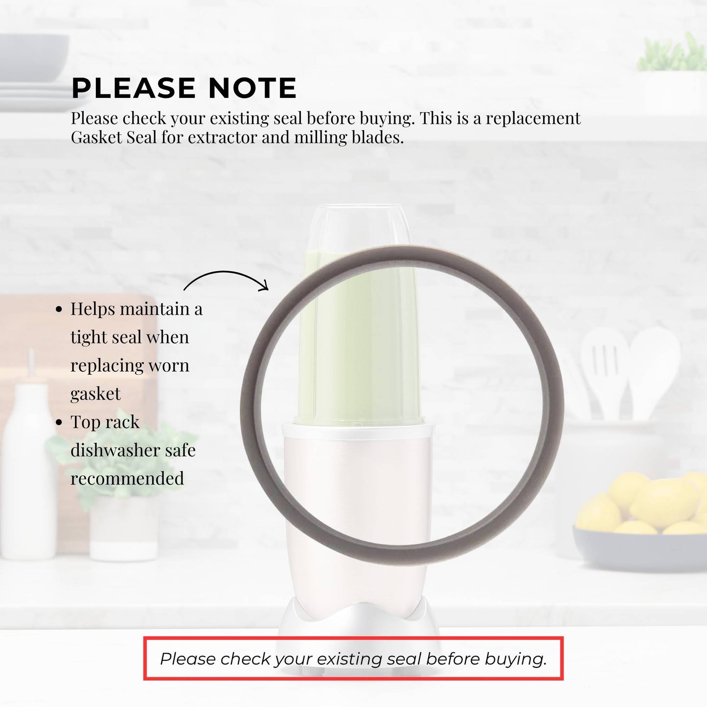 4x Grey Gasket Seal Ring Compatible with Nutribullet 600 900 1200W 90mm