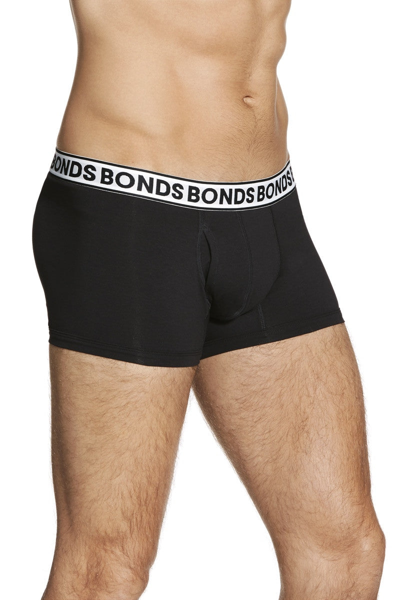5 x Bonds Fit Trunks Mens Underwear Black W60